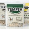 All retail tempeh types - soy, black-eyed pea, and yellow pea